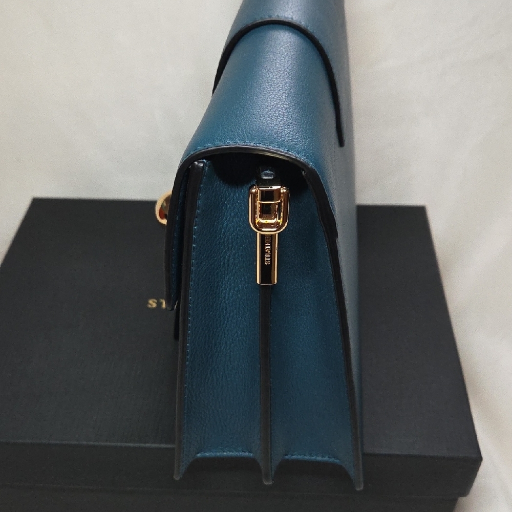 Strathberry Teal Leather Shoulder Bag - Picture 3 of 13